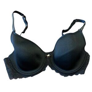 Chantelle Womens Black Lace Bra 32 D Adjustable Straps Underwire‎ Back Closure